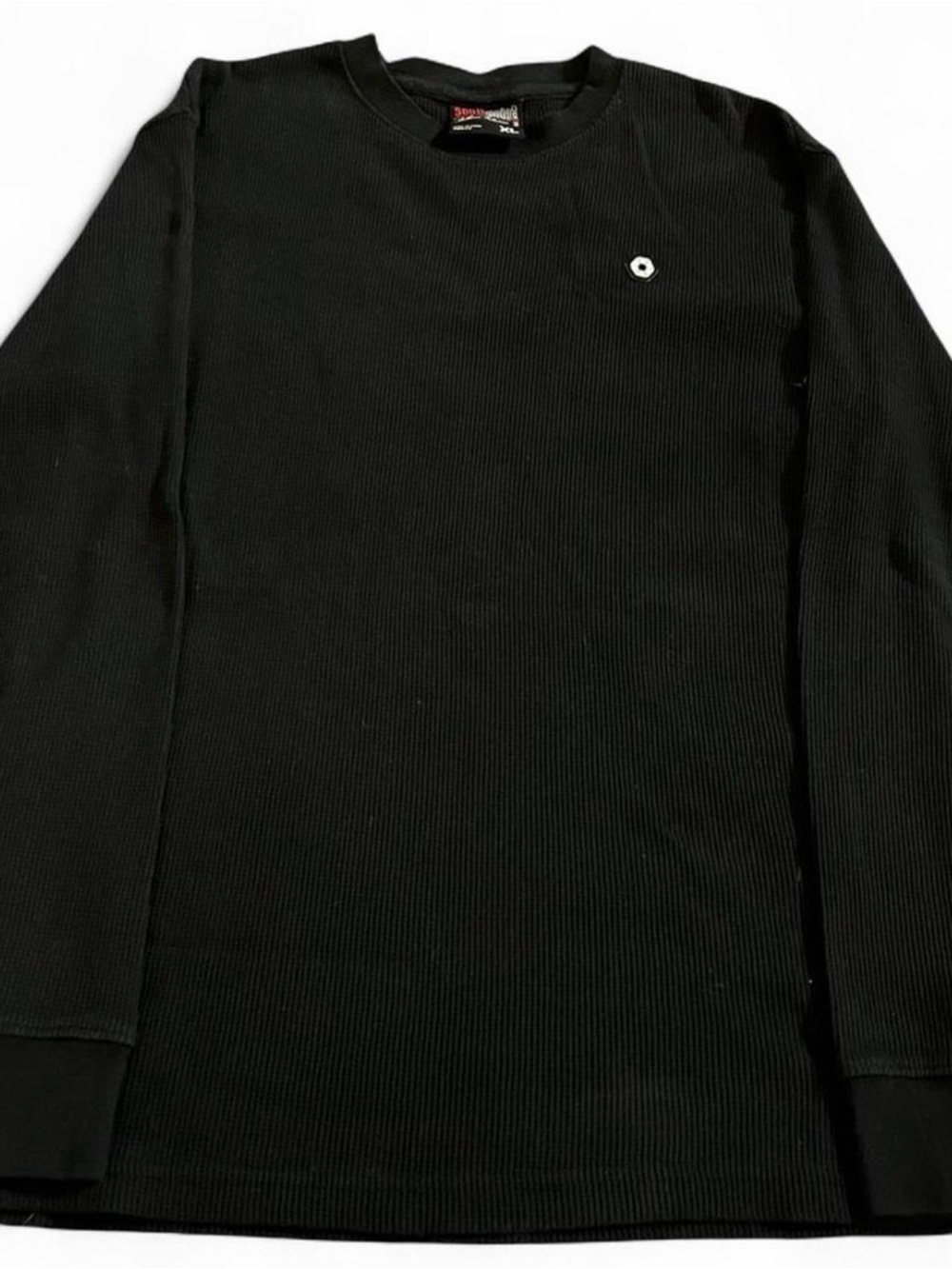 Vintage Y2K Southpole Men's Long Sleeve Waffle Black Thermal Size XL